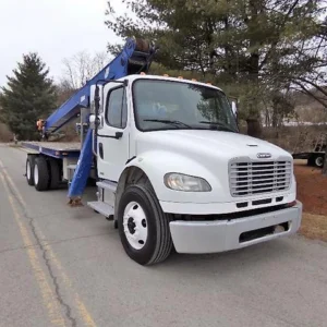 2008 FREIGHTLINER M2 FLATBED CRANE TRUCK